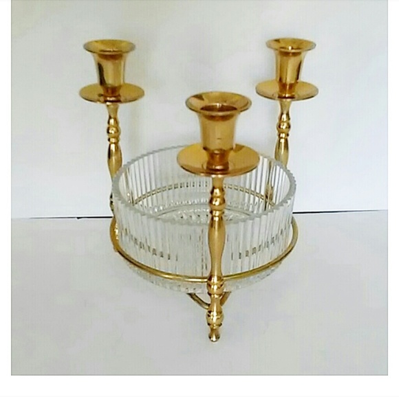 TELEFLORA Elegant Vintage 3 Brass Candle Holder - Picture 6 of 6